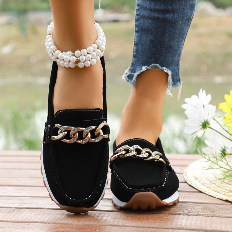 Round-toe Platform Fashion Casual Large-size Loafers For Women