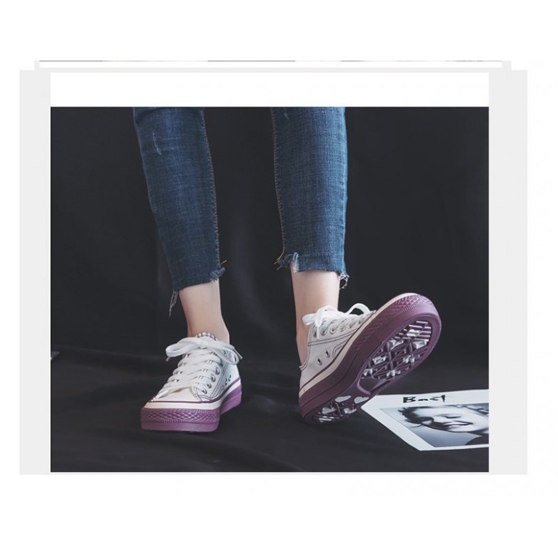 Popular Women'S Shoes Student Canvas Shoes Women Summer Ins Wild Ulzzang Retro Hong Kong Flavor Small White Shoes