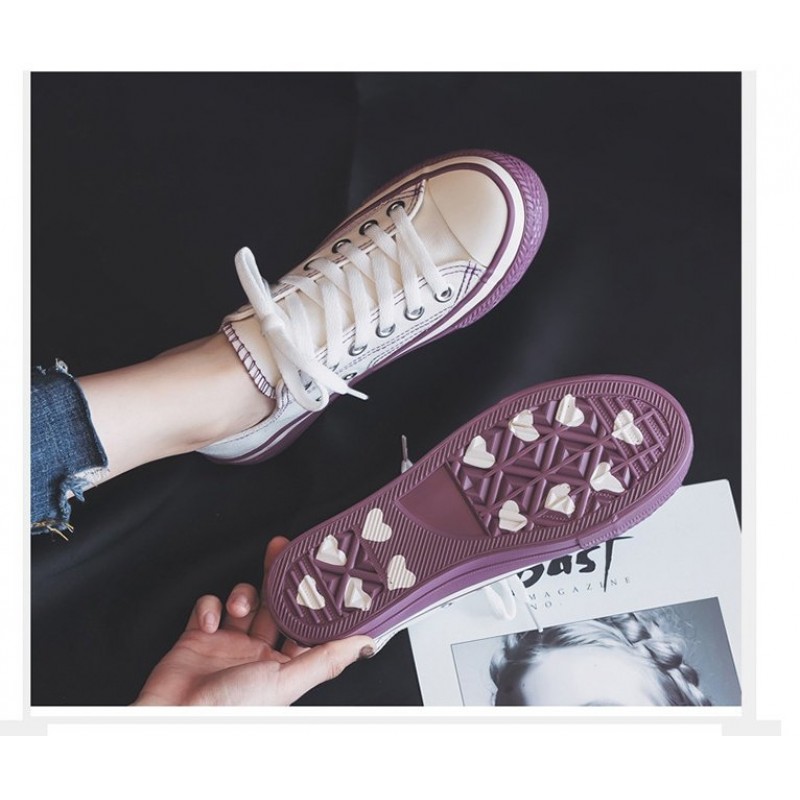 Popular Women'S Shoes Student Canvas Shoes Women Summer Ins Wild Ulzzang Retro Hong Kong Flavor Small White Shoes