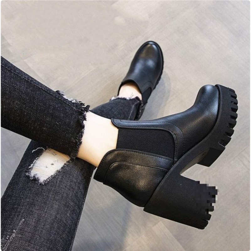 Chunky-heeled Ankle Boots For Women