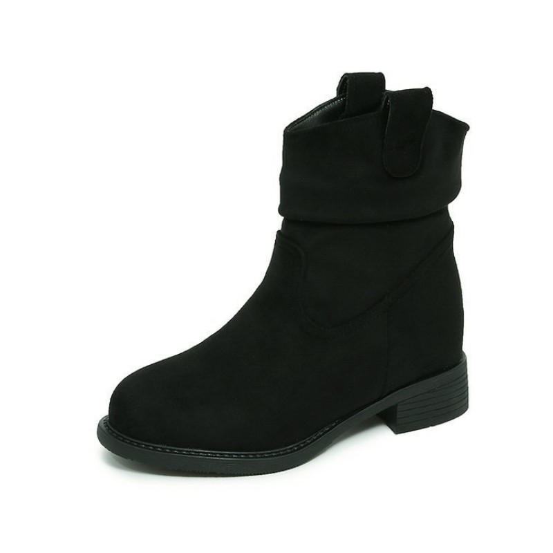 Suede Slimming Chunky-heel Fashion Ankle Boots For Women