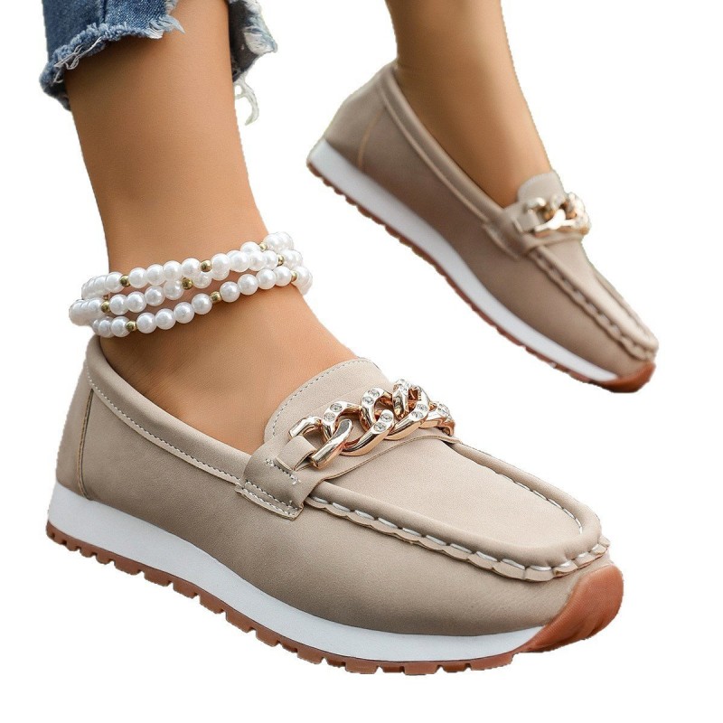 Round-toe Platform Fashion Casual Large-size Loafers For Women