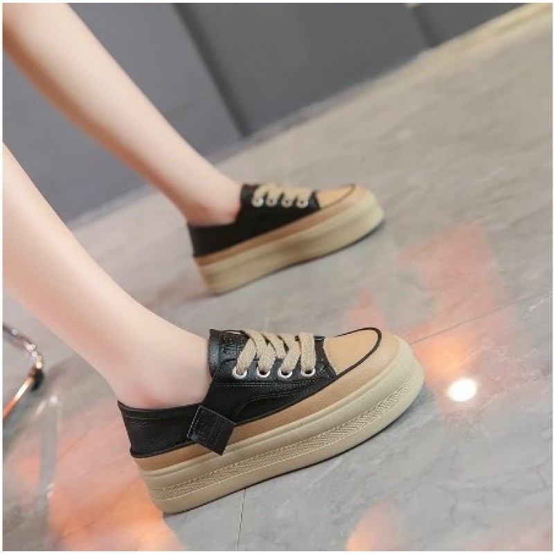 Simple And Versatile Casual Thick Soled Canvas Shoes For Women