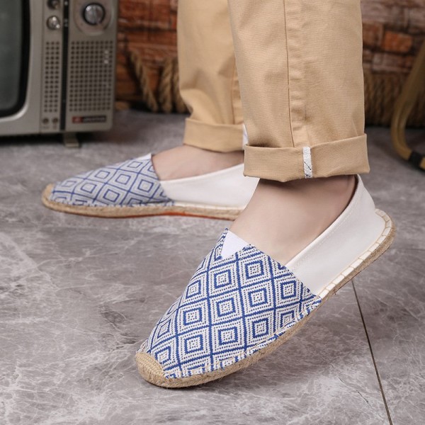 Breathable Casual Couple Ramie Sole Shoes Men And ...