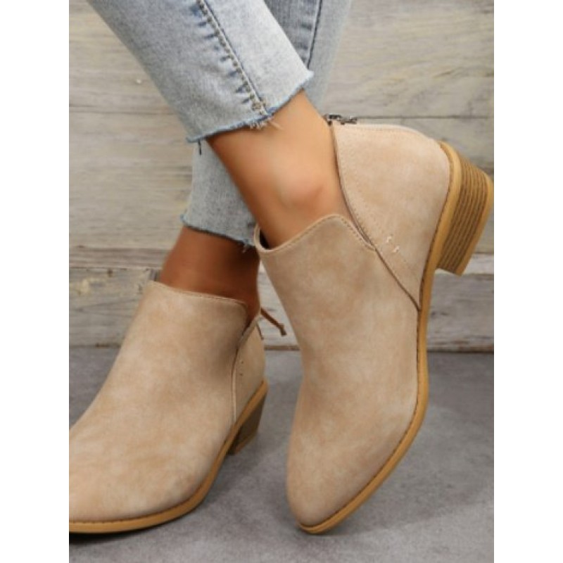 Autumn Women Shoes Retro High Heel Ankle Boots
