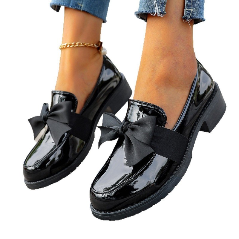 Plus-size Bow-knot Slip-on Loafers For Women