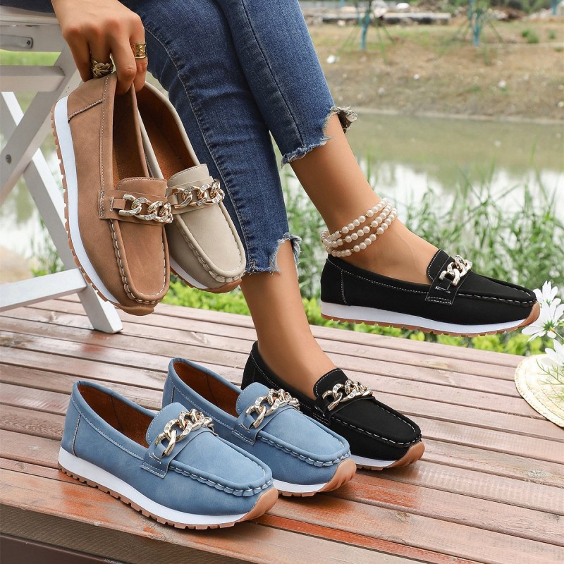 Round-toe Platform Fashion Casual Large-size Loafe...