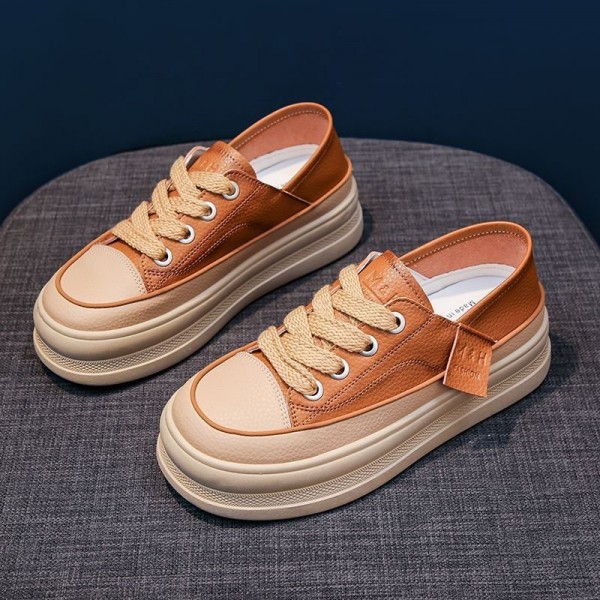 Simple And Versatile Casual Thick Soled Canvas Sho...